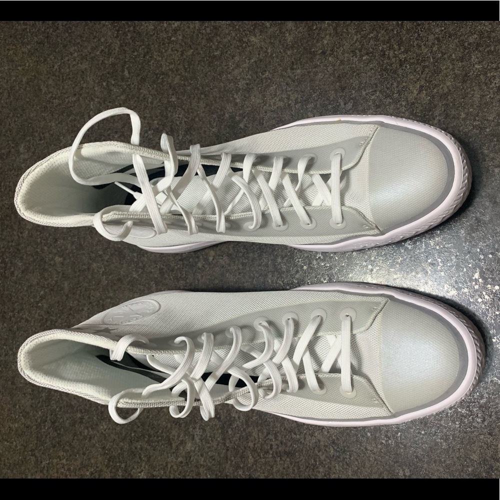 Converse White Silver Reflective Super Light Modern Star View 2